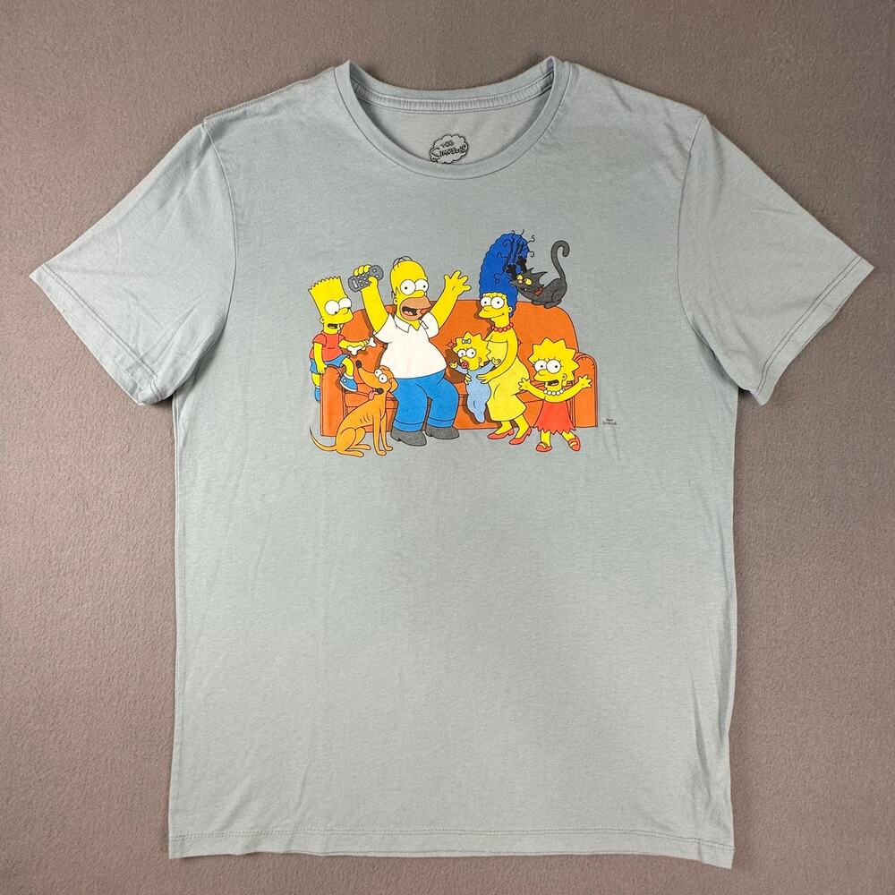 The Simpsons Family Couch Graphic T Shirt Homer Bart Marge Large